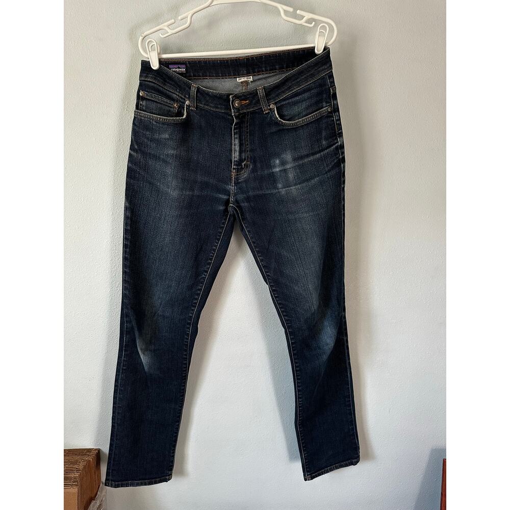 Patagonia Blue Denim Jeans Women's Size 14 (34" Waist) Straight Leg Fit